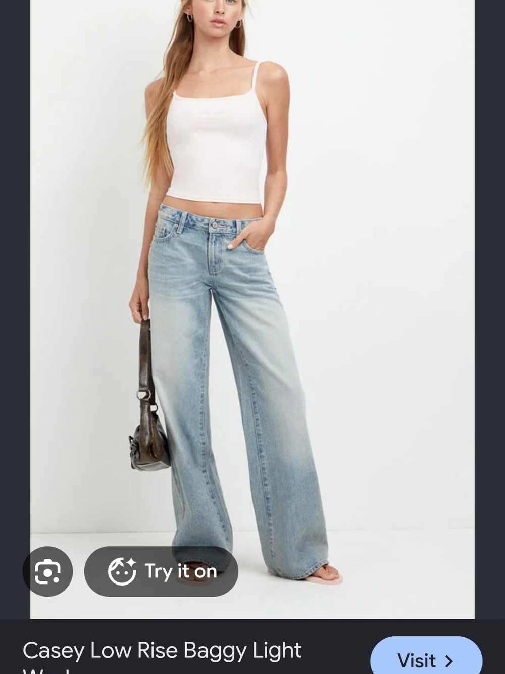 Pacsun Casey Low Rise Baggy Light Wash